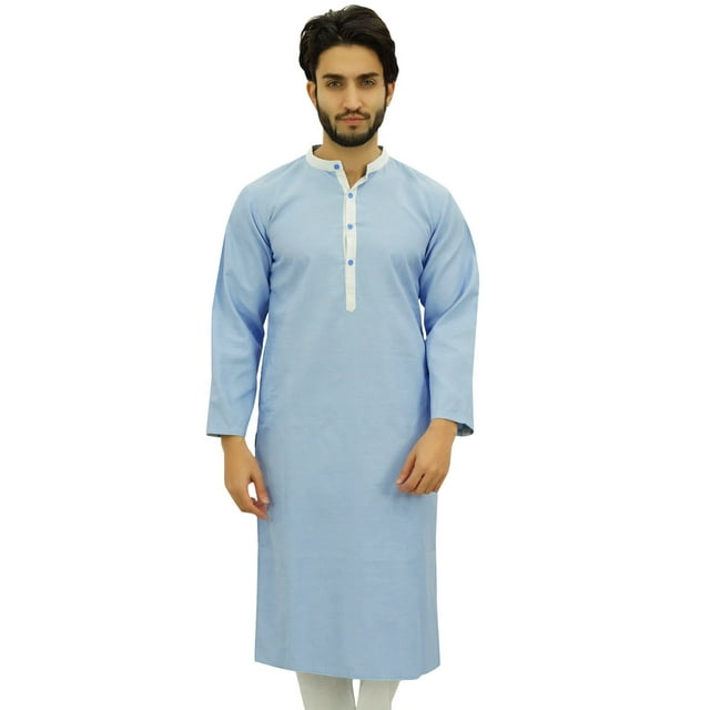 Atasi Ensemble Kurta Pyjama Classique pour Homme Chemise Longue en Coton Tenue Ethnique Décontractée-Xx-Grand