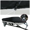 thumbnail image 4 of REGALWOVEN 210D Trailerable Boat Cover Waterproof Fishing Ski Speedboat V-shape Black 16-18ft, 4 of 5