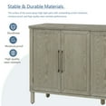 thumbnail image 5 of DKYNDSYN Sideboard Buffet Cabinet with Curved Countertop, Adjustable Shelves, MDF Construction, Wood Grain Finish, Antique Gray, 5 of 7