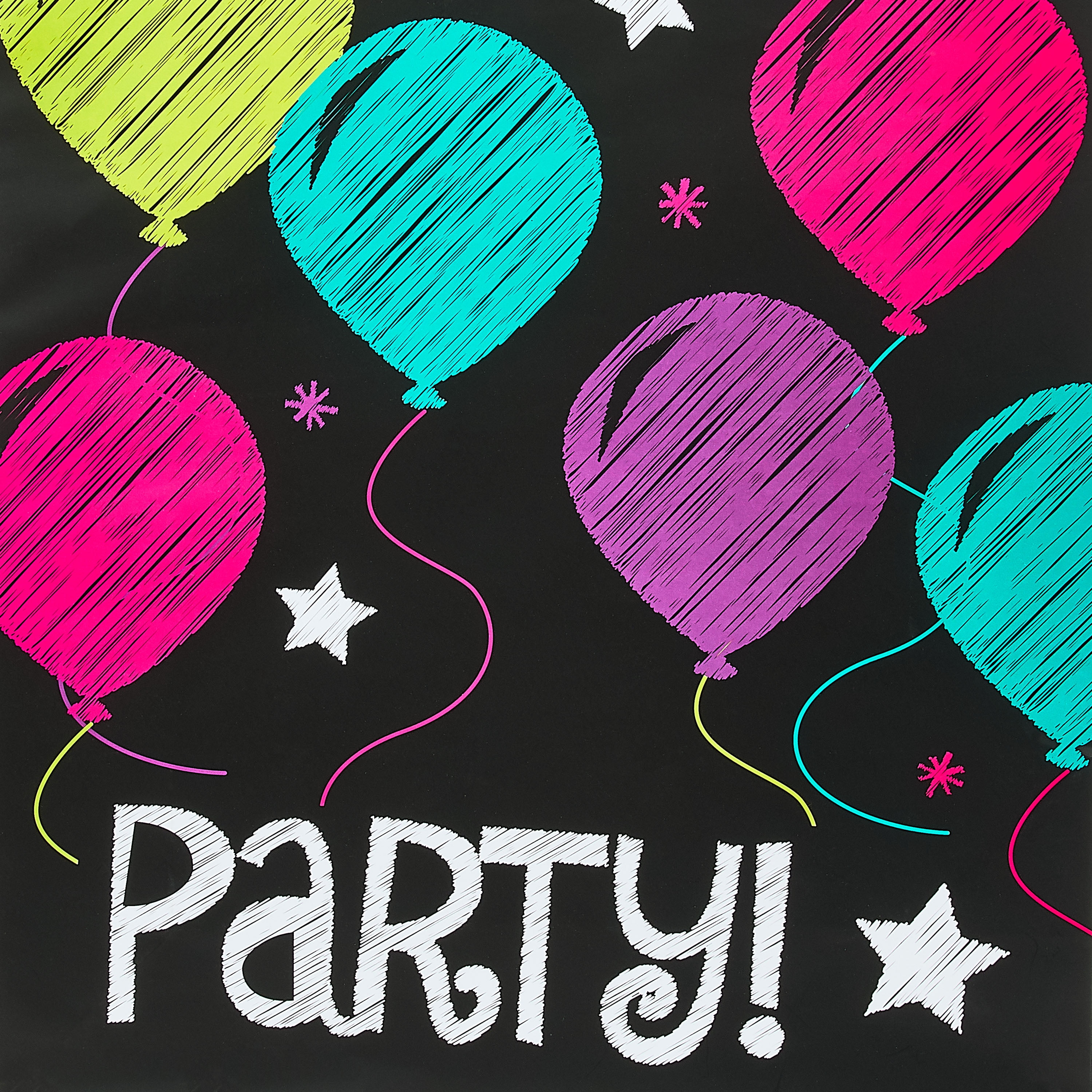 Chalk Balloons Print Birthday Paper Gift Bag, 14.5" x 18", by Way To Celebrate