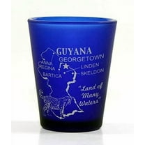 Guyana Cobalt Blue Frosted Shot Glass