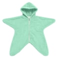 thumbnail image 6 of ZHANGDER Baby Solid Starfish Onesie, Warm Fleece Blanket Jumpsuit Zip Closure Infant Romper, 6 of 9