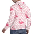 thumbnail image 6 of Honeii Cute Flamingo with Heart Pattern Mens Hoodies Men's Loose Sleeve Sweatshirt,Pullover Hooded Sweatshirt for Men,Essentials Hoodie-Large, 6 of 7
