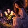 thumbnail image 6 of Rirool Solar Hyacinth Flower Lights Outdoor 2 Pack, Color Changing LED Garden Lights Waterproof Auto On/Off for Yard Patio Pathway Purple, 6 of 8