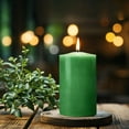 thumbnail image 3 of NestE - 12 Pack 2x3 Hand Poured Dripless Pillar Candles, Green Soy Candles, 3 of 15