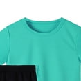 thumbnail image 3 of XZNPDUCQ Toddler Baby Boy Girls Easter Outfit Bunny Carrot Short Sleeve T-Shirt Elastic Waist Shorts Set Cartoon Print Summer 2pcs Clothes Short Sets 2PCS Set Set 5-6 Years,Green, 3 of 4