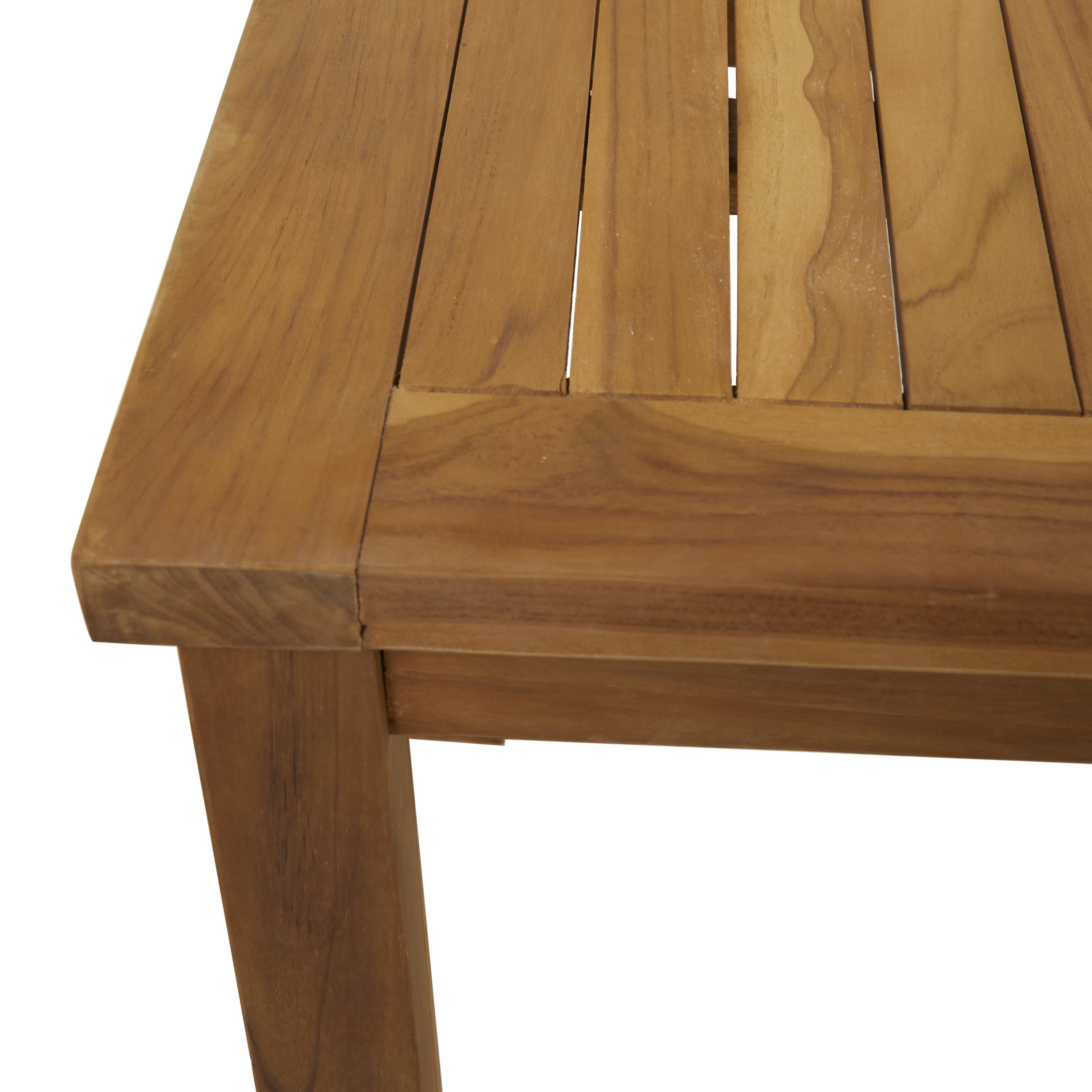DecMode Brown Traditional Square Outdoor Wood Accent Table, 19"W x 18"H