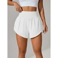 thumbnail image 5 of Deliqiba High Waisted Shorts for Women for Running Athletic Workout Gym with Pockets Liner White XL, 5 of 6
