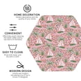 thumbnail image 4 of Pofeuu Sailboats And Palm Tree Print Leather Coasters Set of 6, Round Cups Mugs Mat Pad for Home Kitchen Heat Resistant Drink Coasters,Hexagon, 4 of 7