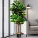 thumbnail image 2 of Árbol Ficus Lyrata Artificial Costway 1,2 m Con Macetero de Flores PP Suave Verde, 2 of 10