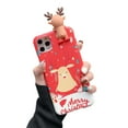 thumbnail image 3 of fastboy Christmas Mobile Phone Case Snowflake Santa Claus TPU Protective Cover, Replacement for iPhone 12/12 Pro, Type 6, 3 of 6