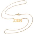 thumbnail image 5 of KAKOWELY Cadena de clavícula sencilla y moderna, collar digital creativo, collar novedoso, cadena para el cuello, 5 of 5