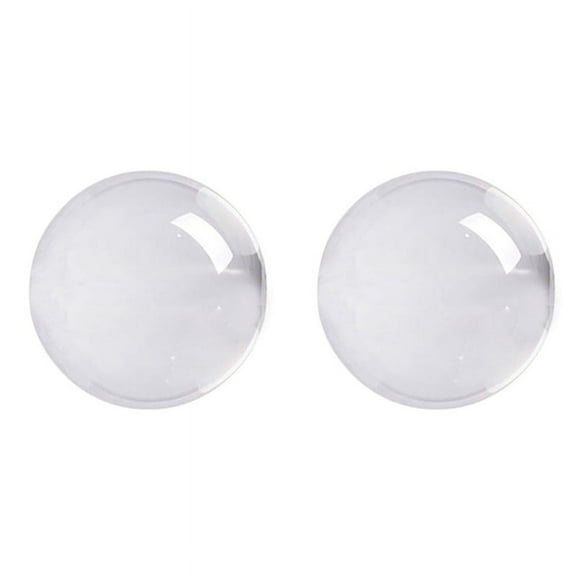 2X Transparent Color Glass Crystal Healing Sphere Photography Props Decor 40mm