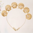 thumbnail image 3 of HLONK Headband Shell Seashell Mermaid Tiara  Gold Party Fashion Wedding Bridal Prom Metal Cosplay Comb Hair Decor Goddess, 3 of 8