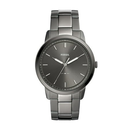 Fossil Men's The Minimalist Three-Hand, Smoke-Tone Stainless Steel Watch, FS5459