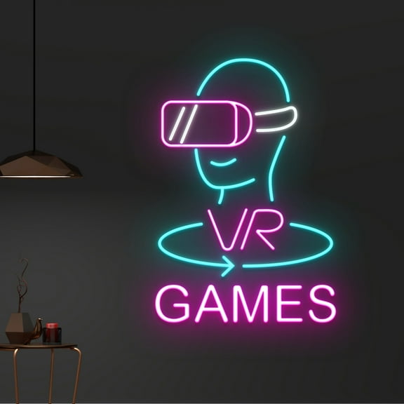 Handmadetneonsign Custom VR Games Neon Sign, Virtual Reality Led Sign, Game Player Led Lights, VR