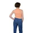 thumbnail image 4 of Socal Look Women's Sleeveless Crew Neck Sweater Top in Stretchable Viscose Blend Peach, XS, 4 of 4