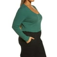 thumbnail image 3 of Women's Bp. Crop Henley Top, Size XX-Small - Green, 3 of 6