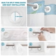thumbnail image 4 of No Hook Shower Curtain, Beach Coastal Blue Shower Curtains for Bathroom with See Through Top Window, Nautical Shell Starfish Coral Summer Waterproof & Washable Bath Curtain Long 72"x78", 4 of 9