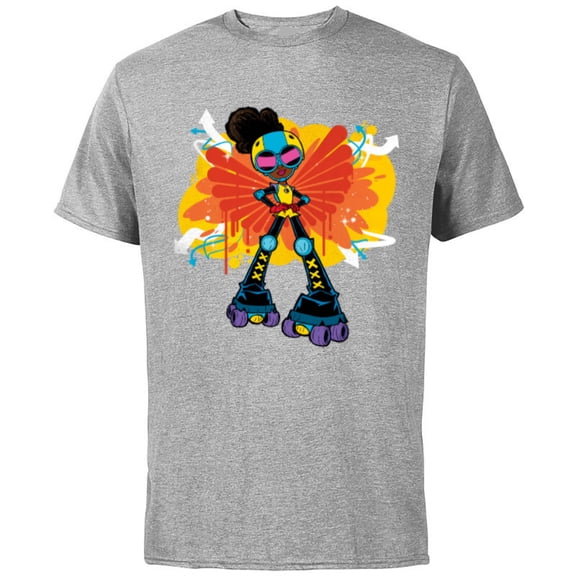 Marvel Moon Girl and Devil Dinosaur Wings of Super Power - Short Sleeve Cotton T-Shirt for Adults - Customized-Athletic Heather
