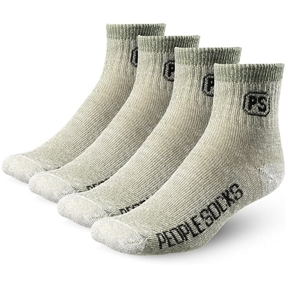 PEOPLE JEW KS Men's Women's Merino wool quarter JEW 4 pairs 71% premium with Arch support Made in USA