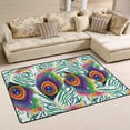 thumbnail image 5 of SKYSONIC Lightweight Soft Area Rugs Colorful Quill of Peafowl Floor Mat for Kids Playing Room Hardwood Floor Living Room 60x39 inch Nursery Rugs, 5 of 5