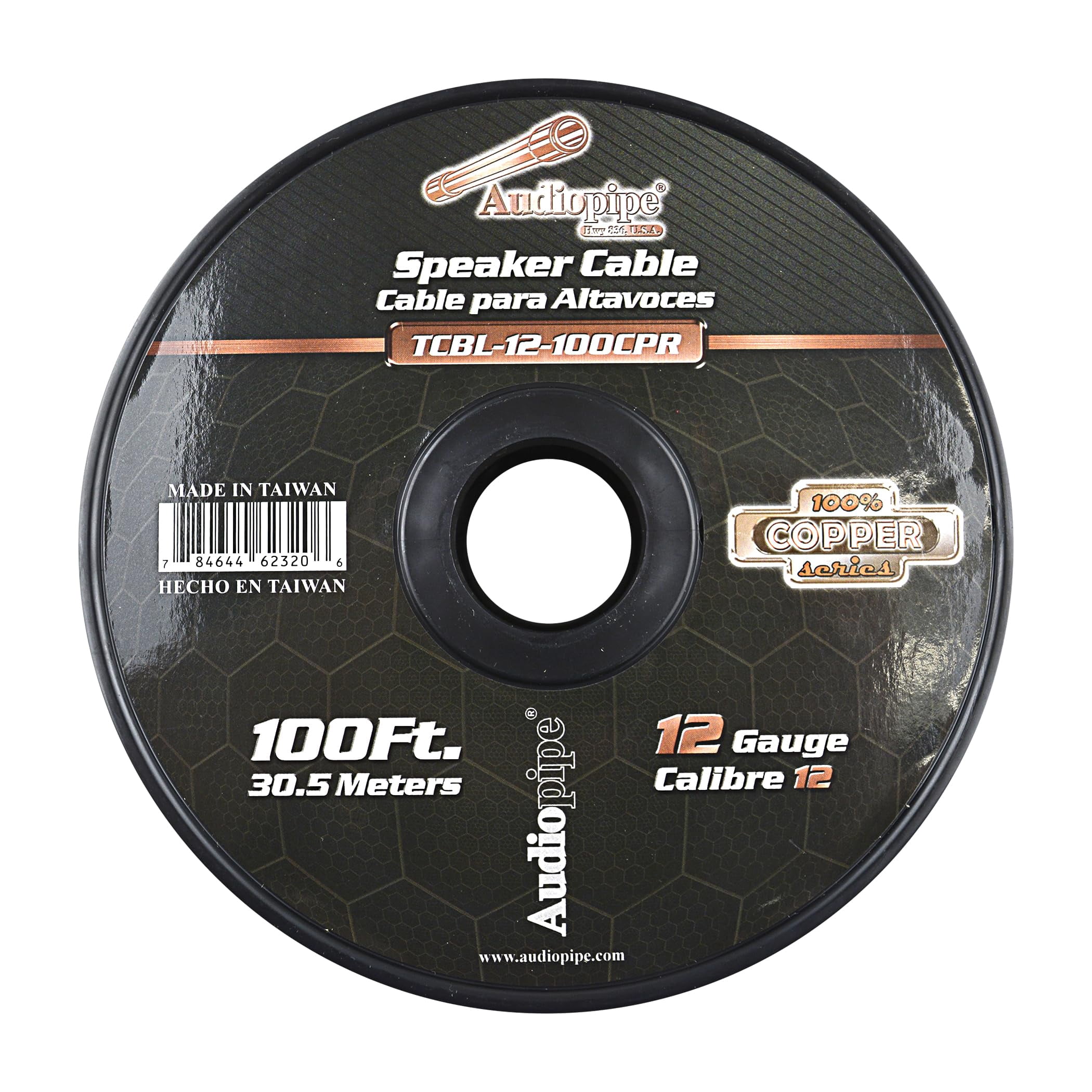 Audiopipe 12 Gauge 100% Copper Series Speaker Wire 100 Ft Clear TCBL-12-100CPR
