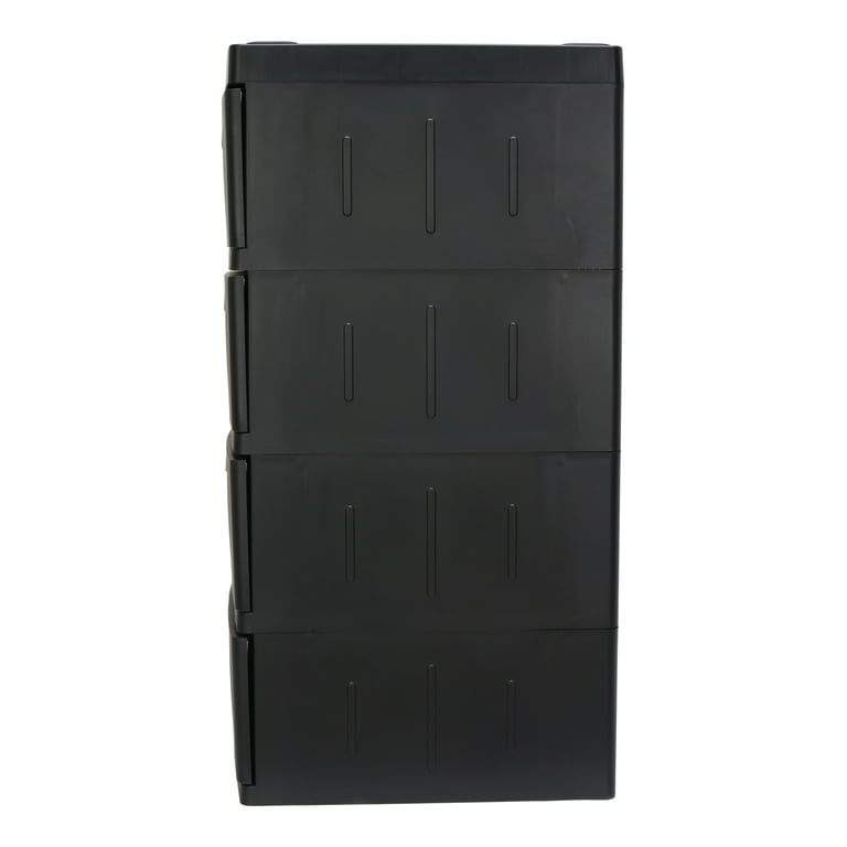 44 Drawer Black Plastic Storage Cabinet 20 L x 6-3/8 W x 15-13/16 Hgt.