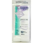 Swisspers Multi Care Cotton Squares w/ Spunlace for Cleaner Fresher Skin 160 ea (Pack of 6)