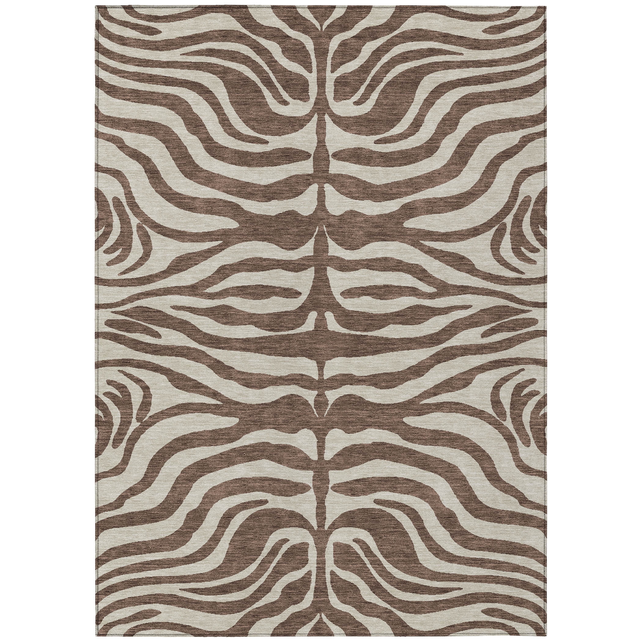 Addison Rugs Chantille Indoor/Outdoor Transitional Geometric, Abstract Brown Washable Rectangle Rug, 2'6" x 3'10"