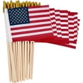 thumbnail image 5 of 12 Pack Small American Flags Stick Small US Flags/Mini American Flags Outside 4x6 Inch American Hand Held Stick Flags with Kid-Safe Spear Top,Patriotic Veterans Day Decorations,4th July Decorations, 5 of 6