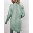 thumbnail image 4 of LAICAIW Womens Cardigan Long Sleeve Cable Knit Sweater Open Front Loose Outwear with Pocket, 4 of 5