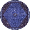 thumbnail image 1 of Ahgly Company Machine Washable Indoor Round Persian Blue Traditional Area Rugs, 6' Round, 1 of 4