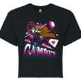 thumbnail image 3 of Marvel X-Men - Gambit Space - Juniors Cropped Graphic T-Shirt, 3 of 5
