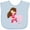 Blue, variant on Inktastic Superhero Girl, Brown Hair, Pink Costume Girls Baby Bib