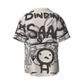 thumbnail image 6 of Lsque The Binding of Isaac print Men's Cuban Collar Short Sleeve Shirt Summer Beachwear Casual Button Down Fashionable Vacation Leisure Shirt-XX-Large, 6 of 7