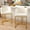 Beige, variant on Rongbuk Modern Barrel Bar Stools Set of 2, 26" Counter Height Stools, Velvet Counter Stool, Sherpa Barrel Bar Chairs with Comfy Back and Arms, Sherpa Upholstered Kitchen Island Chair, Grey
