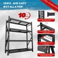 thumbnail image 3 of VEIKOUS 4-Tier Heavy Duty Garage Storage Shelving Unit, 72"W x 24"D x 84"H, 8000 lbs Total Load Capacity for Garage, Office, Black, 3 of 13
