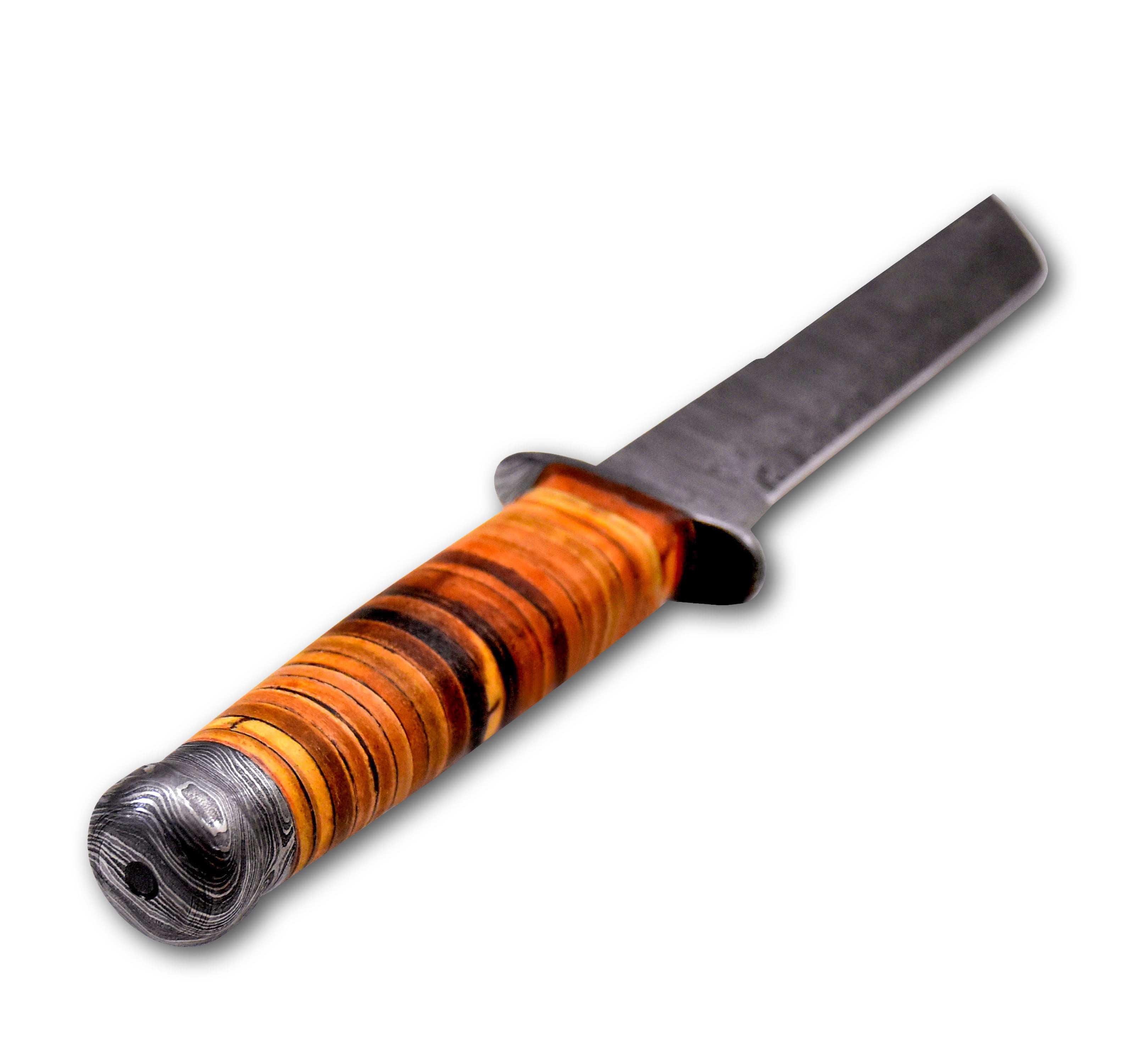 Hercules Knives Custom Hand Forged Damascus Steel Fixed Blade Tanto Hunting Knife Camping Survival Bushcrafting