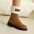 thumbnail image 6 of Mostsola Snow Boots for Women Zipper Platform Mid Calf Boots Plush Winter Warm Long Boots, 6 of 9
