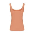 thumbnail image 4 of Ecqkame Tank Tops for Women Summer Solid Color Camisole Sleeveless U-Neck Base Shirt Casual Tunic Workout Tees Orange XXXXXL, 4 of 6