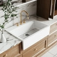 thumbnail image 2 of Gourmetier KGPF342410Y38E 34" Fireclay Farmhouse Kitchen Sink, Glossy White, 2 of 7