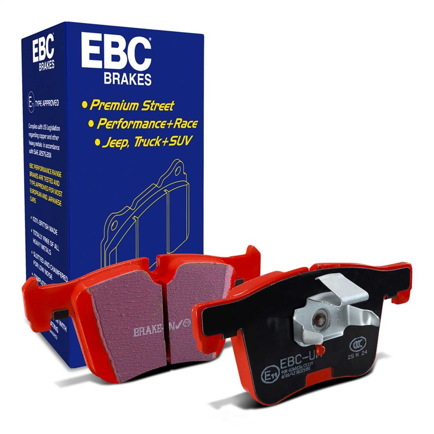 EBC Brakes Redstuff Premium Fast Street Pad For All Engine Sizes Fits select: 2011-2017 BMW X3, 2012-2018 BMW 328
