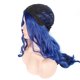 thumbnail image 2 of Peluca de cosplay azul oscuro, larga, ondulada, sintética, 65 cm, para todas las edades, 2 of 3
