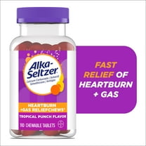 Alka-Seltzer Heartburn   Gas ReliefChews, Antacid   Antigas Chews for Fast Heartburn Relief, Gas, and Acid Indigestion Relief On the Go, 110 Count