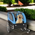 thumbnail image 2 of Demi Bonn 53" Dog Trailer for Bicycles, Dog Bike Trailer for Dogs with 3 Entrances for Travel, Quick Set-up and Fold Down, Blue, 2 of 9