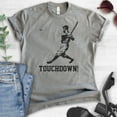 thumbnail image 2 of Touchdown Shirt, Unisex Women's Men's Shirt, Funny Baseball T-shirt, Funny Football Shirt Ironic Sports Tee, Dark Heather Gray, 3X-Large, 2 of 6