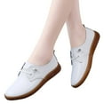 thumbnail image 3 of NOKIO Comfortable Women'S Flats Classic Women'S Oxford Flats Woman Casual Pointed Toe Leather Shoes Women Soft Soled Small White Shoes Slip On Mother Shoes Casual Small Leather Shoes, 3 of 7