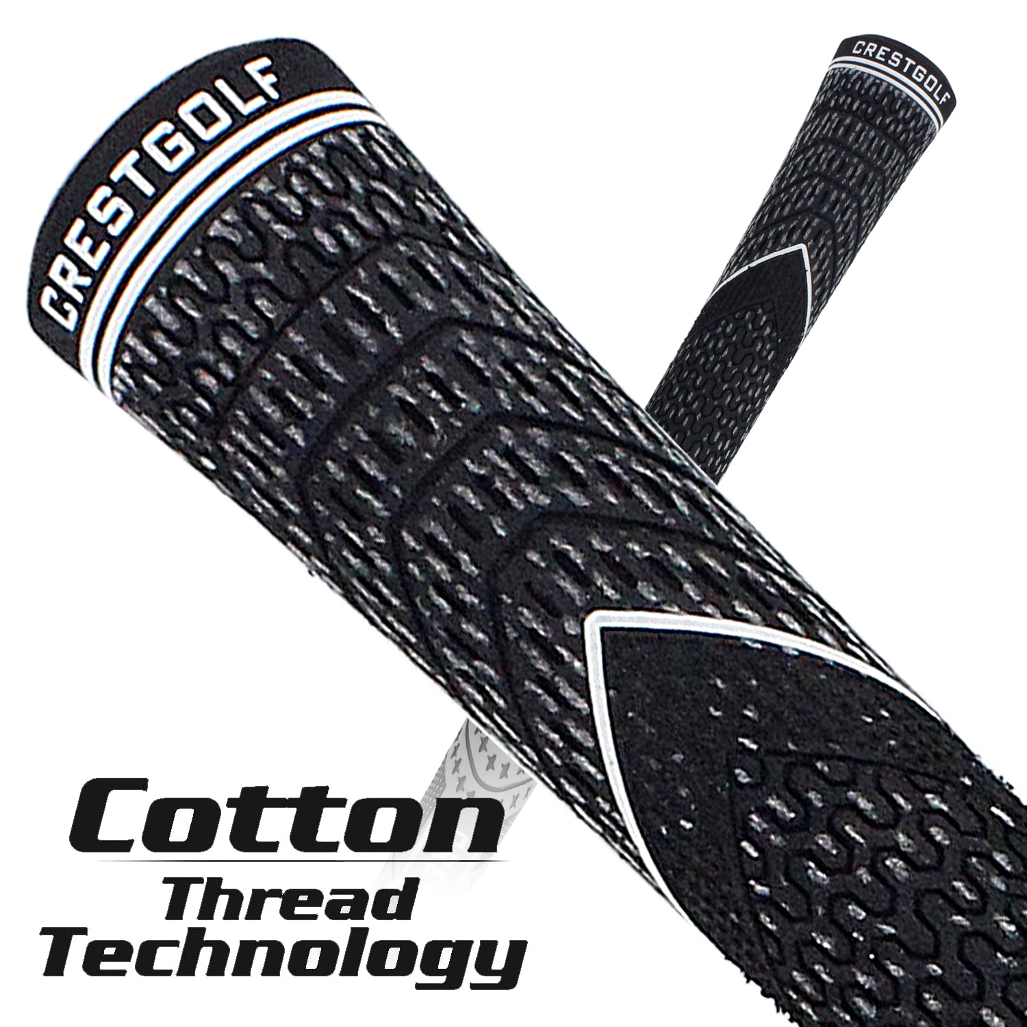 Crestgolf Golf Grips 13 Pack All-Weather Control Thread Technology Rubber Combine with Carbon Yard