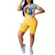 thumbnail image 3 of Guardurnaity Conjunto de ropa deportiva para mujer Top de yoga Pantalones cortos Conjunto de ropa deportiva Conjunto de top de yoga Camiseta conjuntos de ropa amarillo XL, 3 of 6